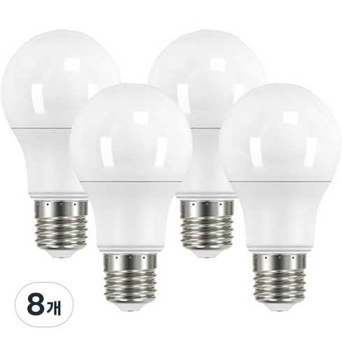 오스람 LED 램프 플리커프리 10.5W, 전구색, 8개