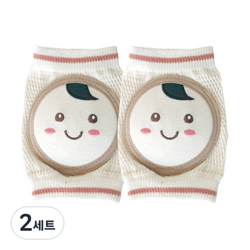 베이슈 오가닉 무릎보호대, 스마일 베이비, 2세트