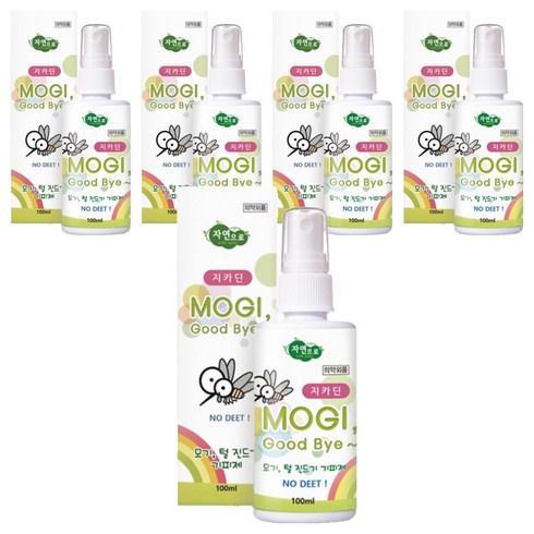 자연으로 지카딘액 굿바이 모기 털 진드기 기피제, 100ml, 5개