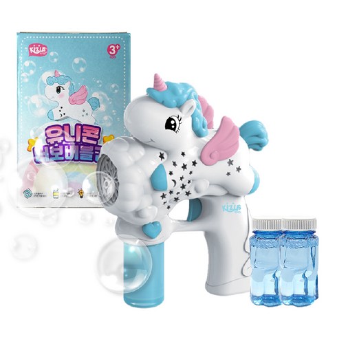 키저스 유니콘 터보 자동 버블건, 블루, 1개