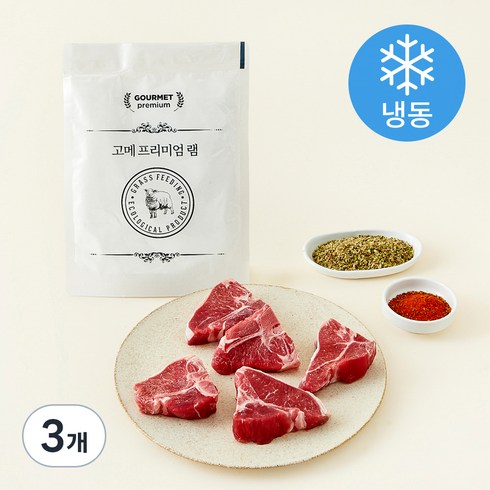 고메프리미엄 호주산 램 티본 구이용 (냉동), 400g, 3개