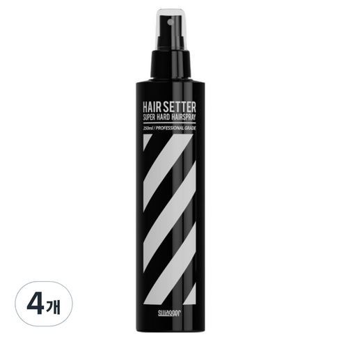 스웨거 헤어 세터 슈퍼하드 스프레이, 250ml, 4개