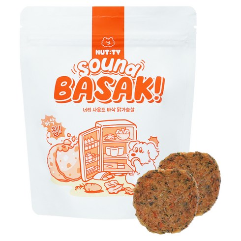 너티 강아지 사운드 바삭 간식, 80g, 1개, 닭가슴살