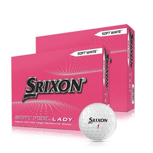 스릭슨 신형 SOFT FEEL LADY 골프공 2피스, SOFTWHITE, 12개입, 2개