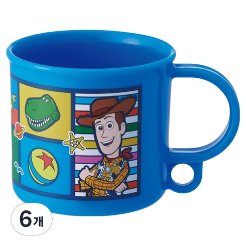 스케이터 전자레인지 항균 걸이형 머그 KE5AAG, ToyStory, 6개, 200ml