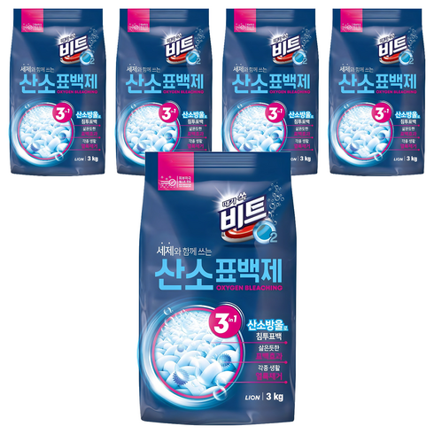비트 오투 산소 표백제, 3kg, 5개