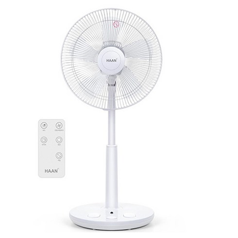 한경희생활과학 초미세풍 발터치 리모컨 선풍기, HAAN-HDC230(화이트)