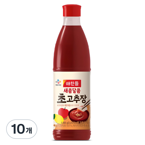 해찬들 새콤달콤 초고추장, 1.05kg, 10개