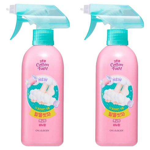 온더바디 코튼풋 발을 씻자 풋샴푸 비누향, 1개입, 2개, 385ml