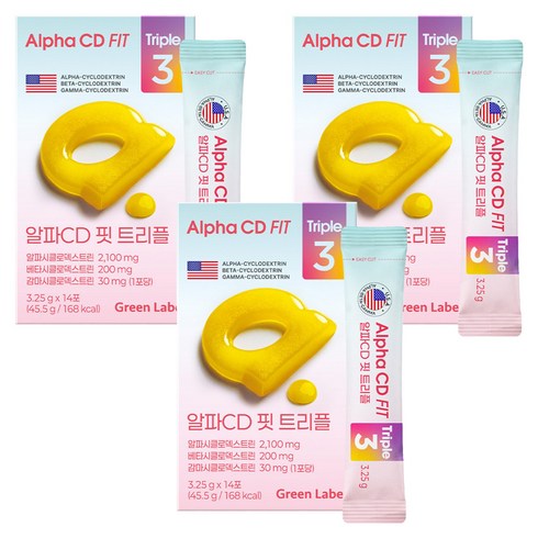 GC녹십자웰빙 알파CD 핏 트리플 14p, 45.5g, 3개