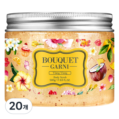 부케가르니 슈가 바디스크럽 일랑일랑, 500g, 20개