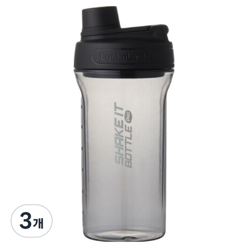 락앤락 프로 트라이탄 쉐이킷보틀 ABF944BLK, 블랙, 850ml, 3개