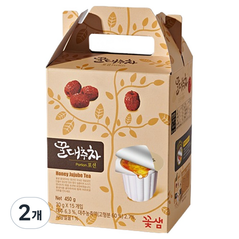 꽃샘 꿀대추차 포션, 30g, 15개입, 2개