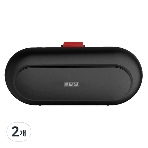 어반카 차량용 클립형 선글라스 케이스, 블랙, 2개
