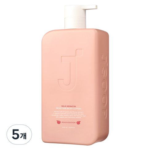 제이숲 실크 케라틴 모이스처 바디로션 피치 에디션, 1L, 5개