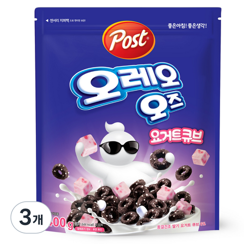 포스트 오레오오즈 요거트큐브 시리얼, 3개, 400g