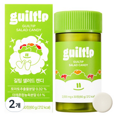 길팁 토마토 분말 츄어블 샐러드 캔디, 60g, 2개
