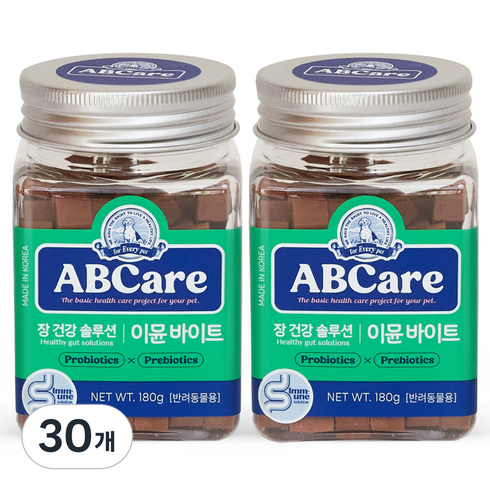 에이비씨케어 반려동물 바이트 영양제, 180g, 장건강/유산균, 30개