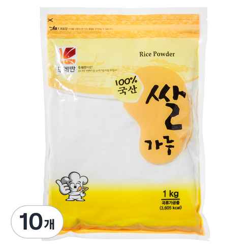 뚜레반 국내산 쌀가루, 1kg, 10개