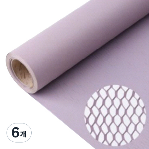 쿠션 포장지 53cm x 10m 80g, 연보라, 6개