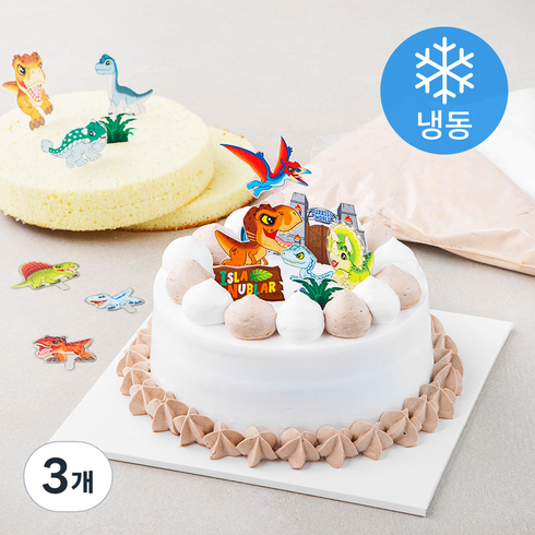 케익만들기 쥬라기 공룡시대 (냉동), 3개, 390g