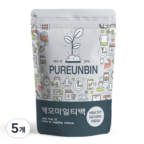 푸른빈 캐모마일 꽃차 삼각티백, 1.5g, 50개입, 5개