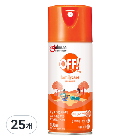 OFF 에어로졸 모기기피 스프레이, 150ml, 25개