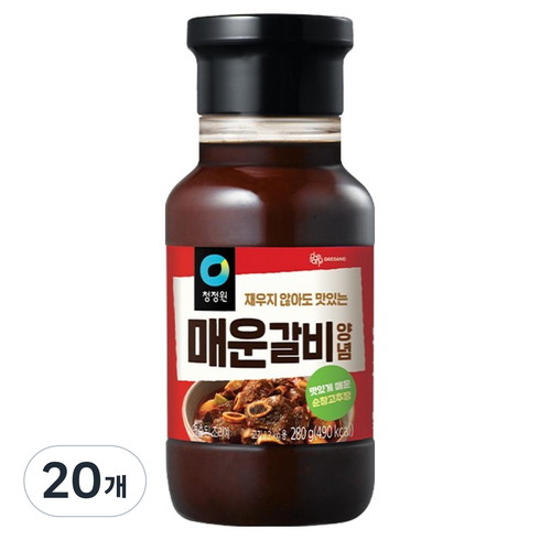 대상 청정원 매운갈비양념, 280g, 20개