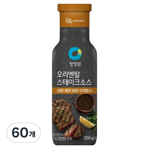 청정원 오리엔탈 스테이크소스, 250g, 60개