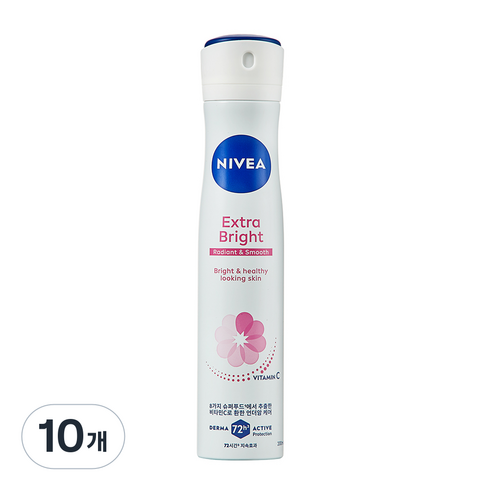 니베아 데오드란트 스프레이 엑스트라 브라이트, 200ml, 10개