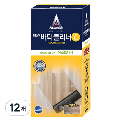 아스토니쉬 바닥 클리너 시트러스 L, 1L, 12개