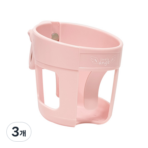 러블리앙즈 유모차 컵홀더, 크림핑크, 3개