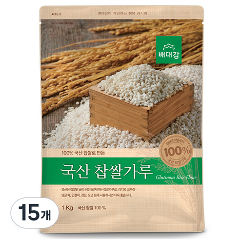 배대감 국산 찹쌀가루, 1kg, 15개