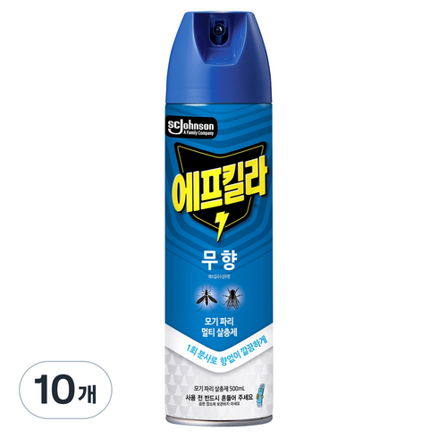 에프킬라 수성 에어로졸 살충제 무향, 500ml, 10개