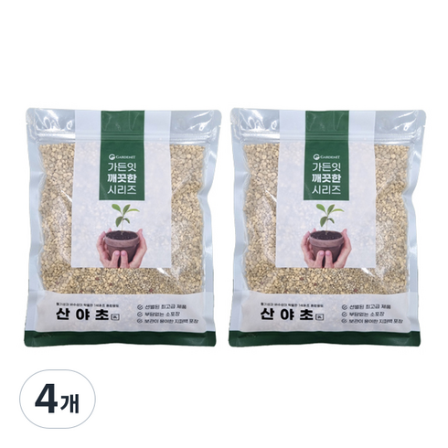 가든잇 소포장 깨끗한 산야초 흙 세립, 4개, 2L