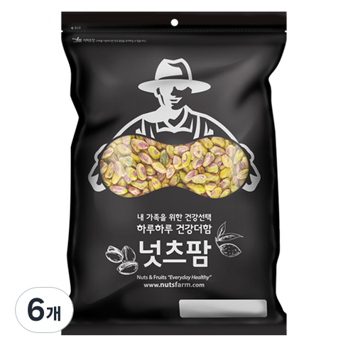 넛츠팜 구운 탈각 피스타치오, 400g, 6개