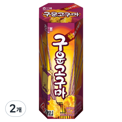 해태제과 구운고구마 4p, 108g, 2개