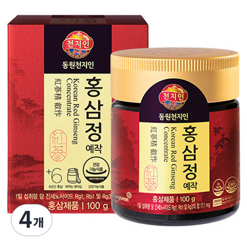 천지인 홍삼정 예작, 100g, 4개