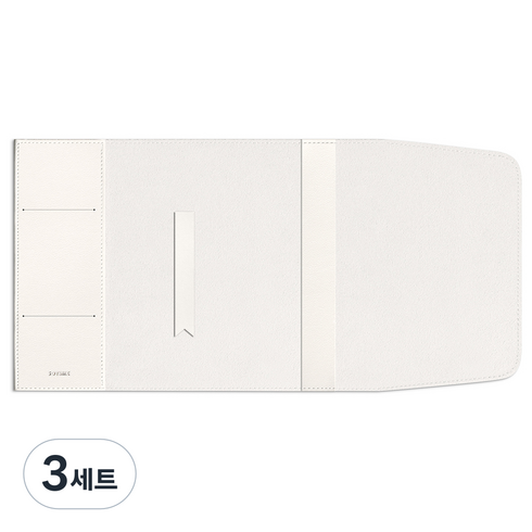 소이믹스 러브썸 가죽 북커버 + 북마크 세트 멀티 M, 아이보리, 3세트