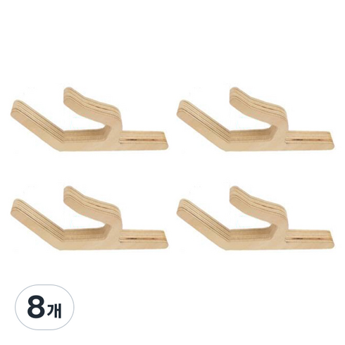 머든랩 휴대용 우드 가방걸이 15T, 혼합색상, 8개