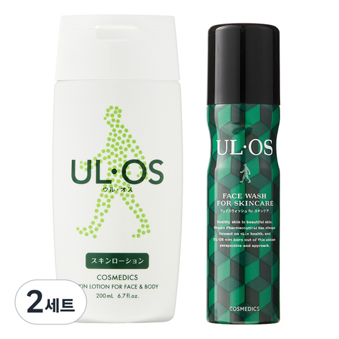 우르오스 지복합성 페이셜케어 스킨로션 200ml + 페이스워시 100g 세트, 2세트