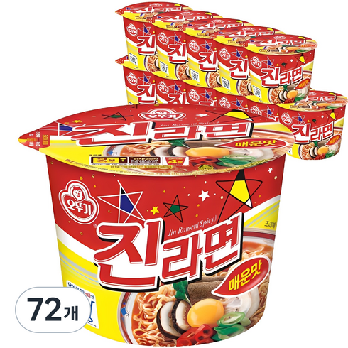오뚜기 진라면 매운맛 컵 110g, 72개