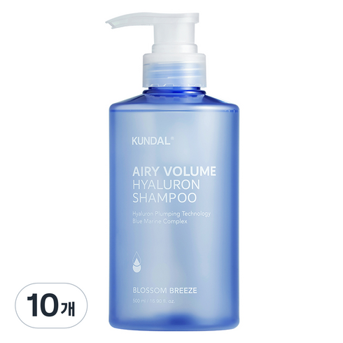 쿤달 히알루론 에어리 볼륨 샴푸 블라썸브리즈, 500ml, 10개