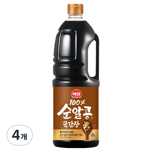 해표 순알콩 국간장, 4개, 1.8L