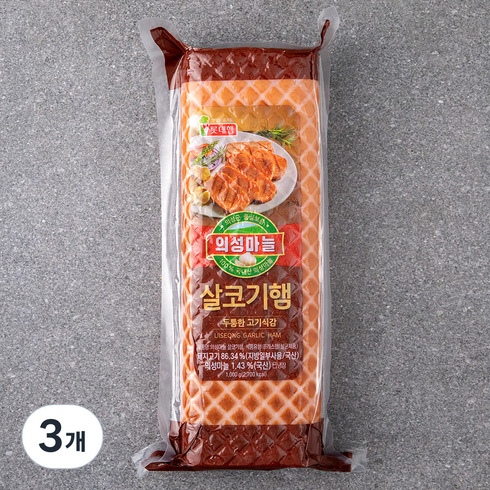 롯데웰푸드 의성마늘 살코기햄, 1kg, 3개