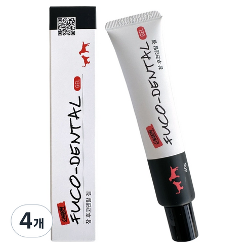 페피테일 강아지 고양이 후코덴탈겔 바르는 치약, 4개, 40g