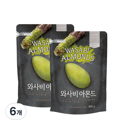 리치팜너트 와사비아몬드, 300g, 6개