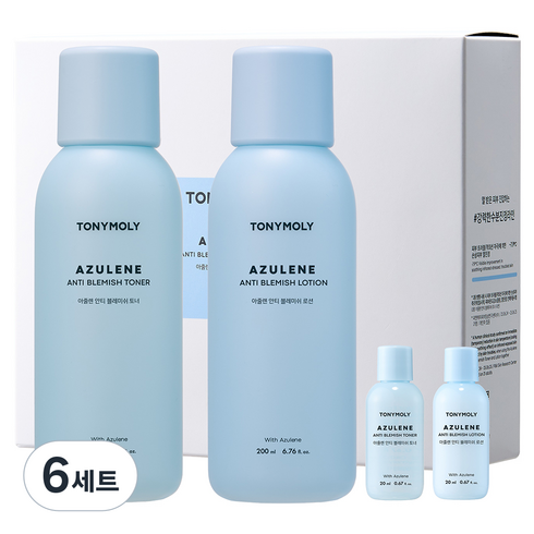 토니모리 아줄렌 안티 블레미쉬 2종 + 토너 20ml + 로션 20ml, 6세트