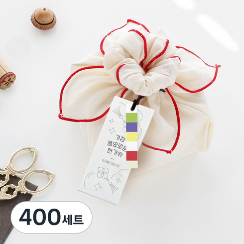 헬로우모리스 추석 라인 택 세트, 혼합색상, 400세트