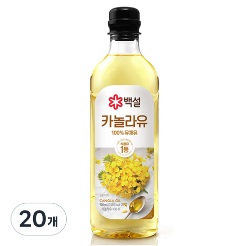 백설 카놀라유, 900ml, 20개